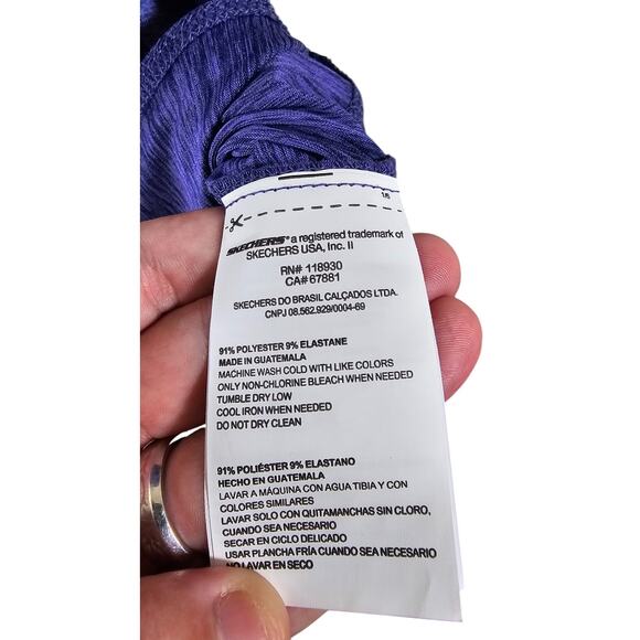 Skechers Activewear T-Shirt XL Purple Heather - Picture 6 of 6